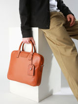 Porte-documents Flandres 1 Compartiment Cuir Etrier Orange flandres EFLA8251-vue-porte