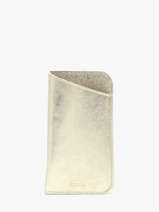 Sunglass Case Etincelle Irise Leather Etrier Gold etincelle irisee EETI5017