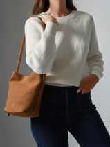 Shoulder Bag Backpack S Cavalier Nubuck Leather Etrier Brown cavalier nubuck ECAN126S-vue-porte