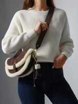 Shoulder Bag Alpin Leather Etrier Brown alpin EALP050S-vue-porte