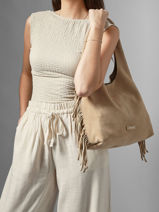 Sac Port� �paule M Country Cuir Etrier Beige country ECOU154M-vue-porte