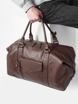 Leather Cabin Duffle Flandres Etrier Brown flandres EFLA9910-vue-porte