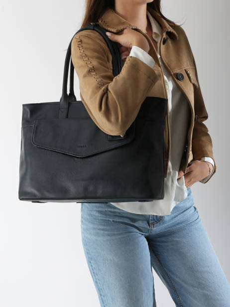 Porte Documents Flandres 3 Compartiments + Pc 15'' Cuir Etrier Bleu flandres EFLA823B vue secondaire 1