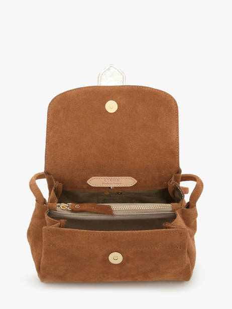 Shoulder Bag S Agnes Suede Leather Etrier Brown agnes EAGV205S other view 6